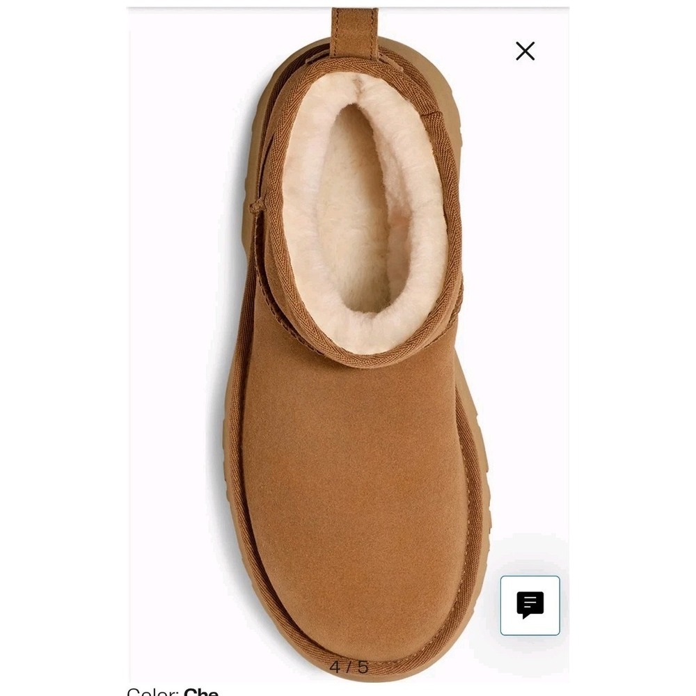 UGG NWT Platform Mini Boots | Chestnut | Cozy & Trendy | Size 8 - Picture 5 of 8
